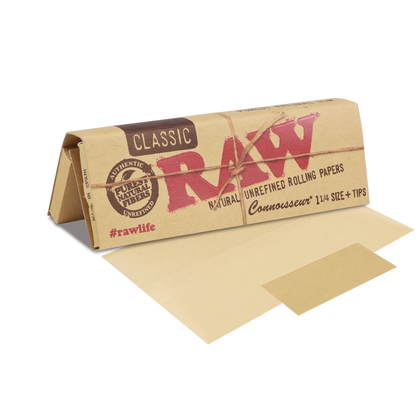 RAW Classic Connoisseur Papers + Tips (1 1/4" | 24-pack)