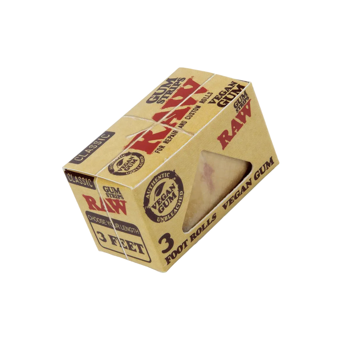 RAW Classic Gum Strips Rollo 3 Pies (24-Pack)