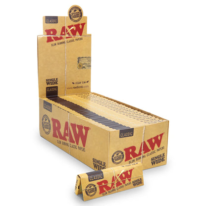RAW Classic Single Window Papers (Single Wide | 50-Pack)