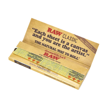RAW Classic Single Window Papers (Single Wide | 50-Pack)