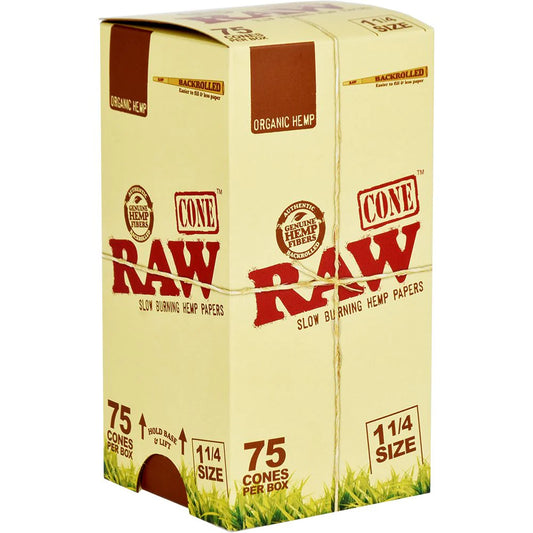 RAW Organic Hemp Cones (1 1/4" | 75-Pack)