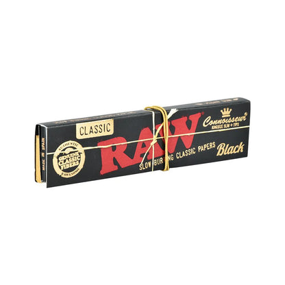 RAW Black Classic Connoisseur Papers + Tips (King Size Slim | 24-Pack)