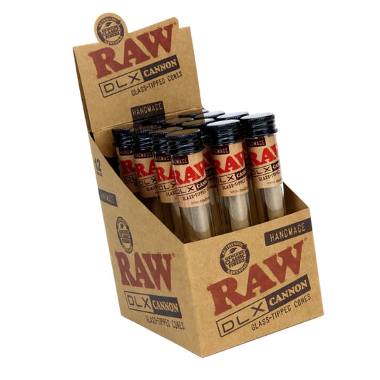RAW DLX Glass-Tipped Cannons (King Size | 12-Pack)