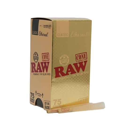 RAW Ethereal Classic Pre-Rolled Cones (1 1/4" | 75-Pack)