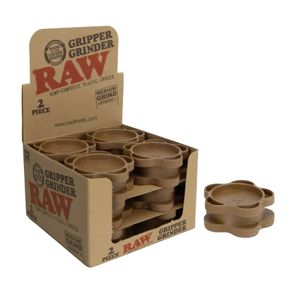 RAW Gripper 2-Piece Grinder (12-Pack)