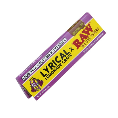 RAW x Lyrical Lemonade Grape Organic Hemp Papers (King Size Wide | 50-Pack)