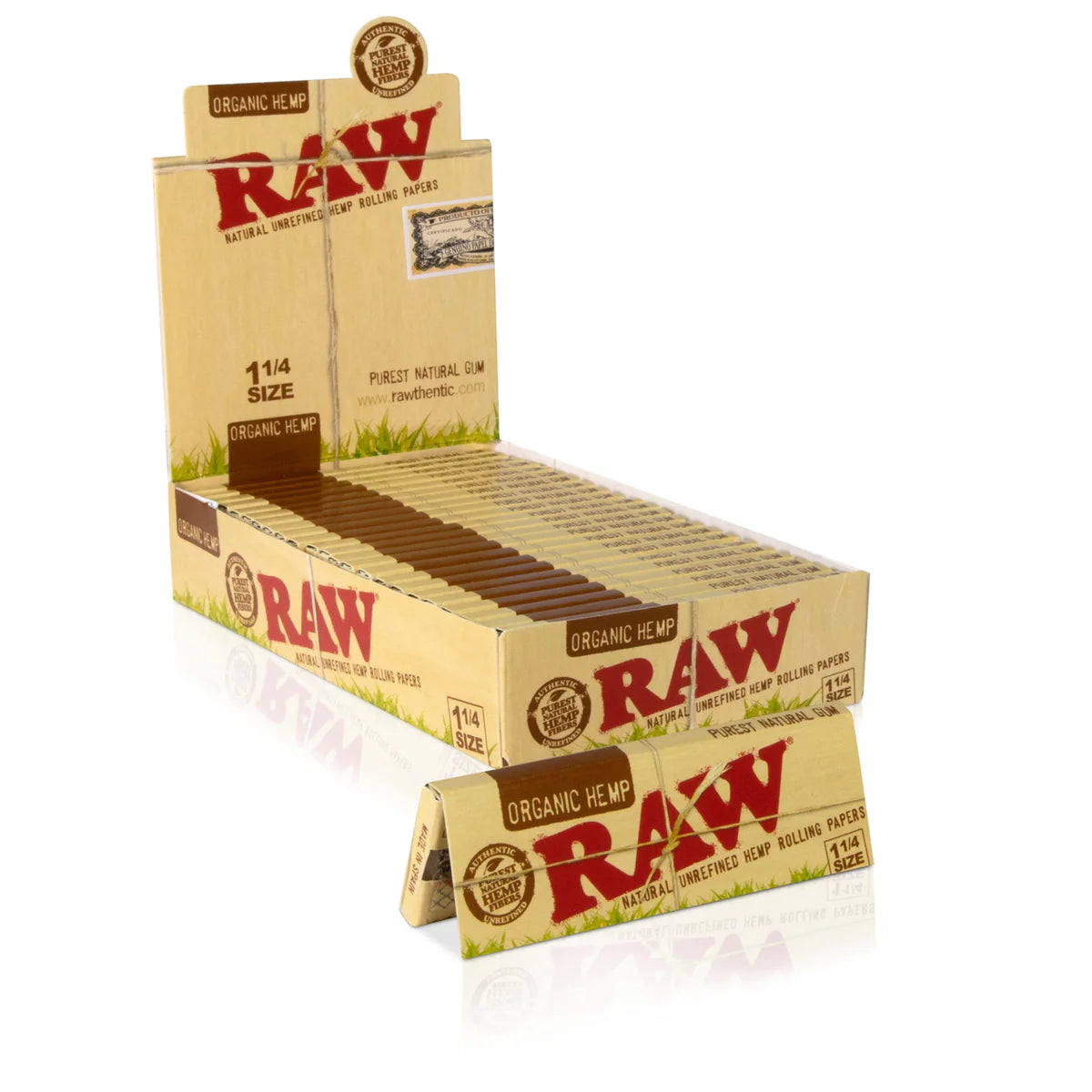 RAW Organic Hemp Papers (1 1/4" | 24-Pack)
