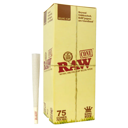 RAW Organic Hemp Cones (King Size | 75-Pack)