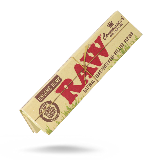 RAW Organic Hemp Connoisseur Papers + Tips (King Size Slim | 24-pack)