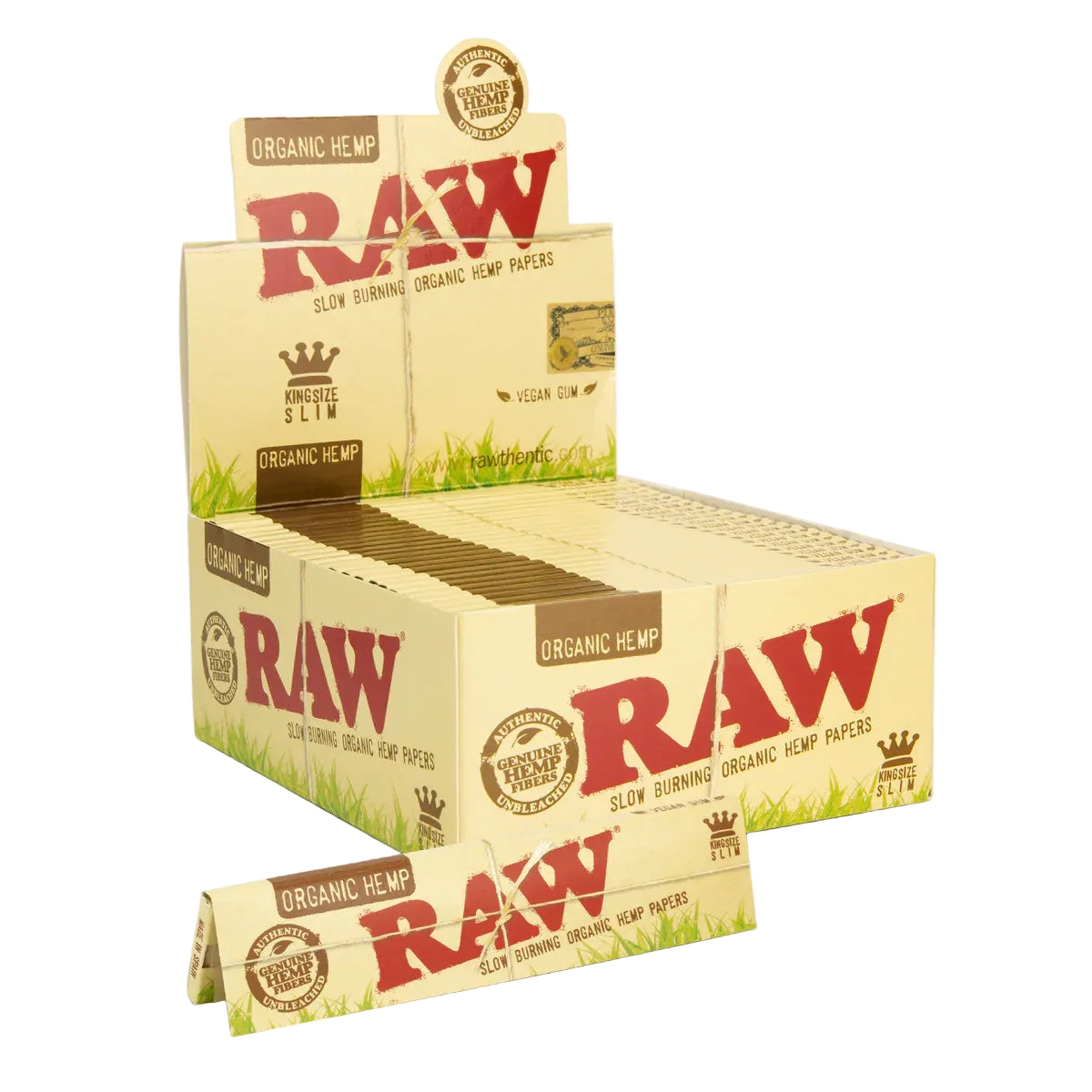 RAW Organic Hemp Papers (King Size Slim | 50-Pack)