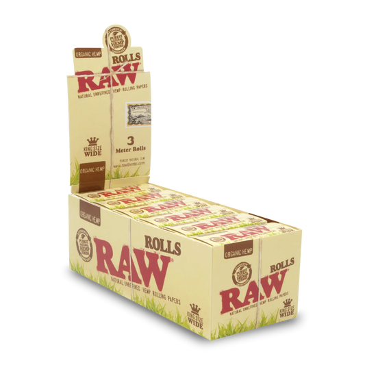 RAW Organic Hemp Rollo 3 Metros (King Size Wide | 12-Pack)