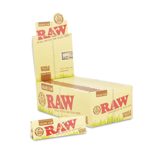 RAW Organic Hemp Papers (Single Wide | 25-Pack)