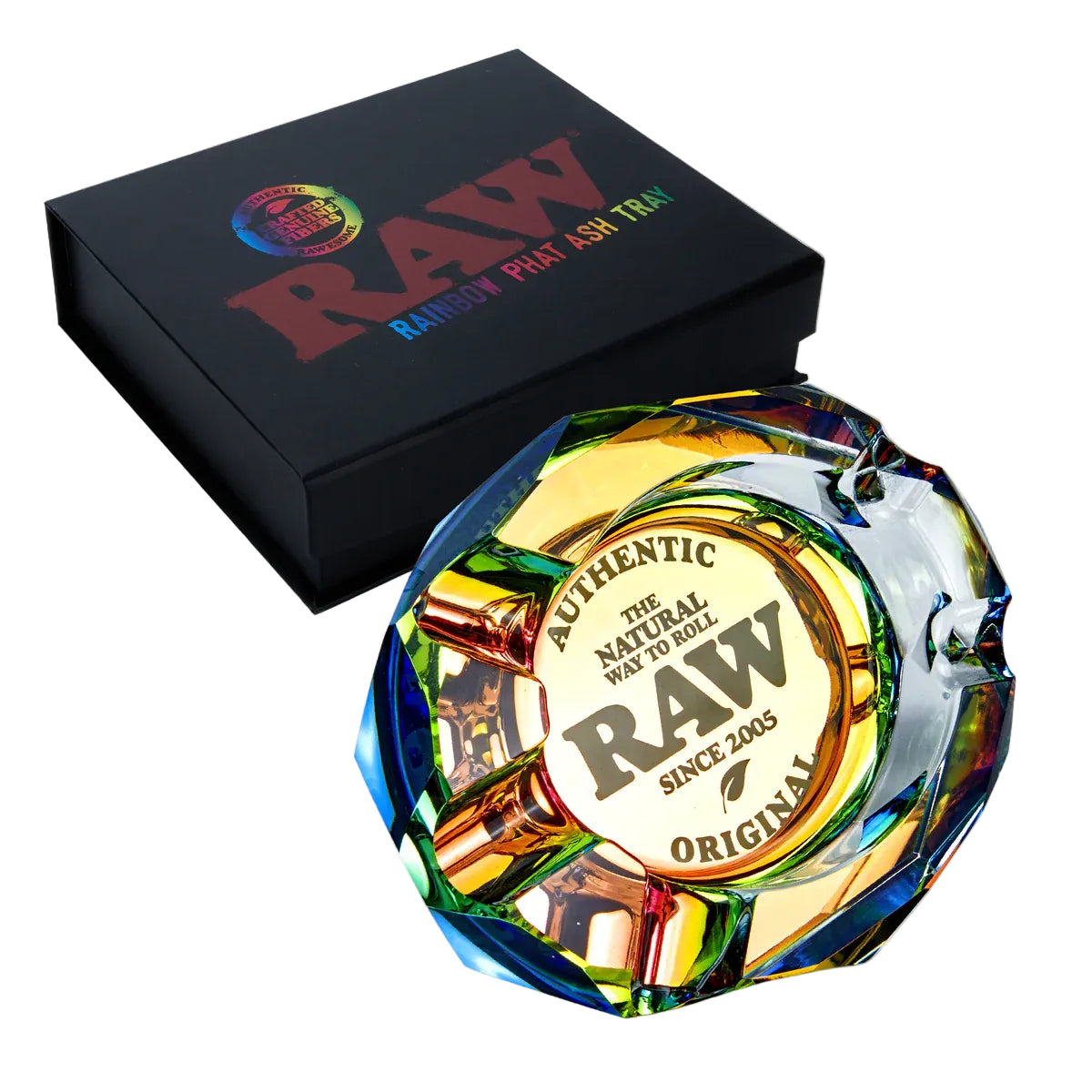 RAW Rainbow Phat Cenicero de Cristal