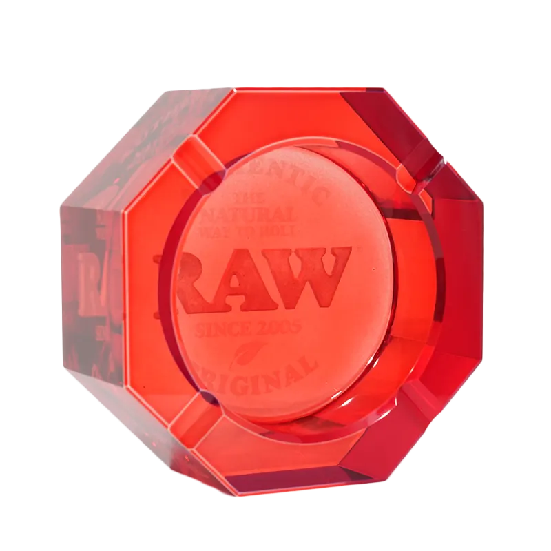 RAW Cenicero de Cristal Rojo