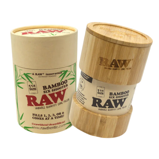 RAW Bamboo Six Shooter Rellenador de Conos (1 1/4")