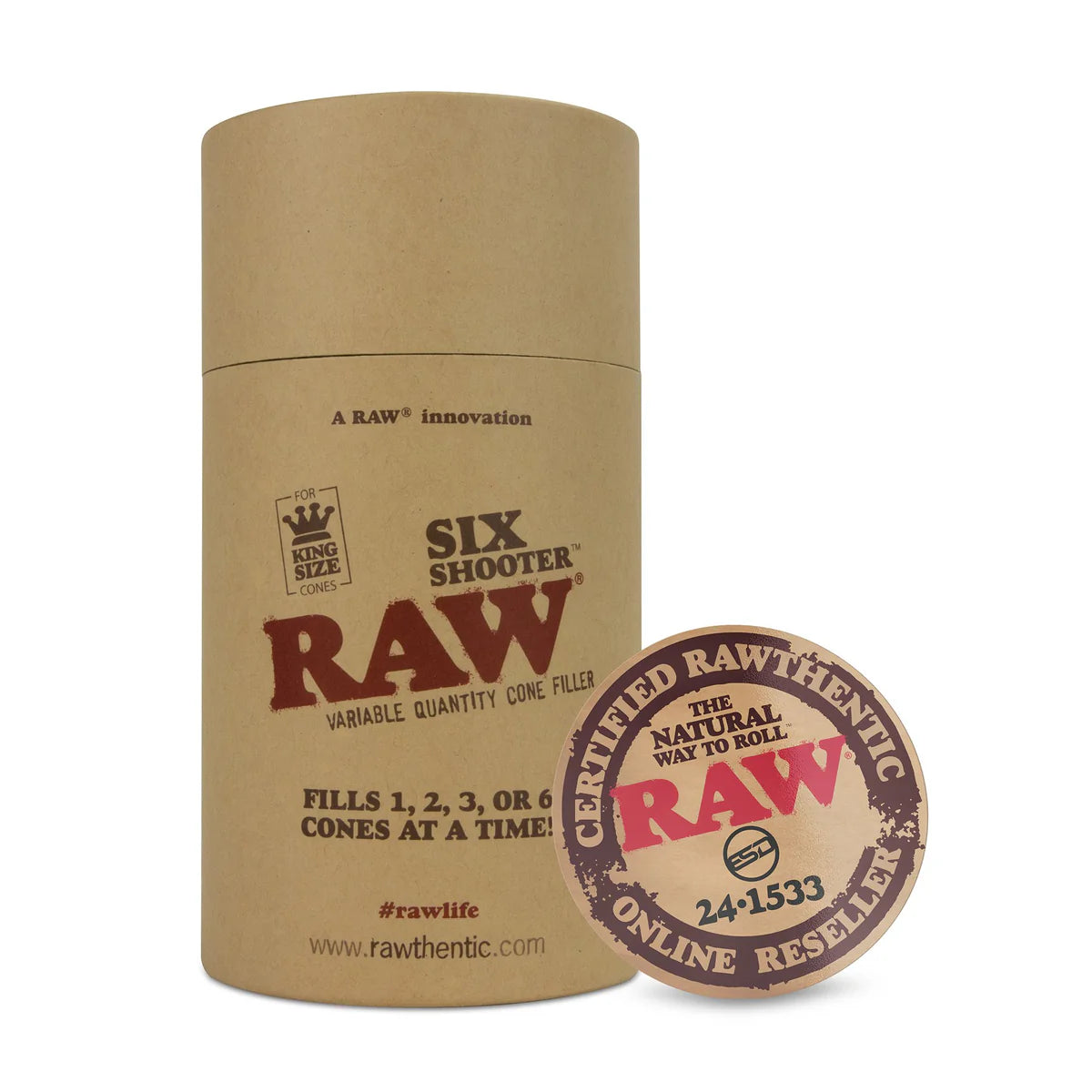 RAW Six Shooter Rellenador de Conos (King Size)