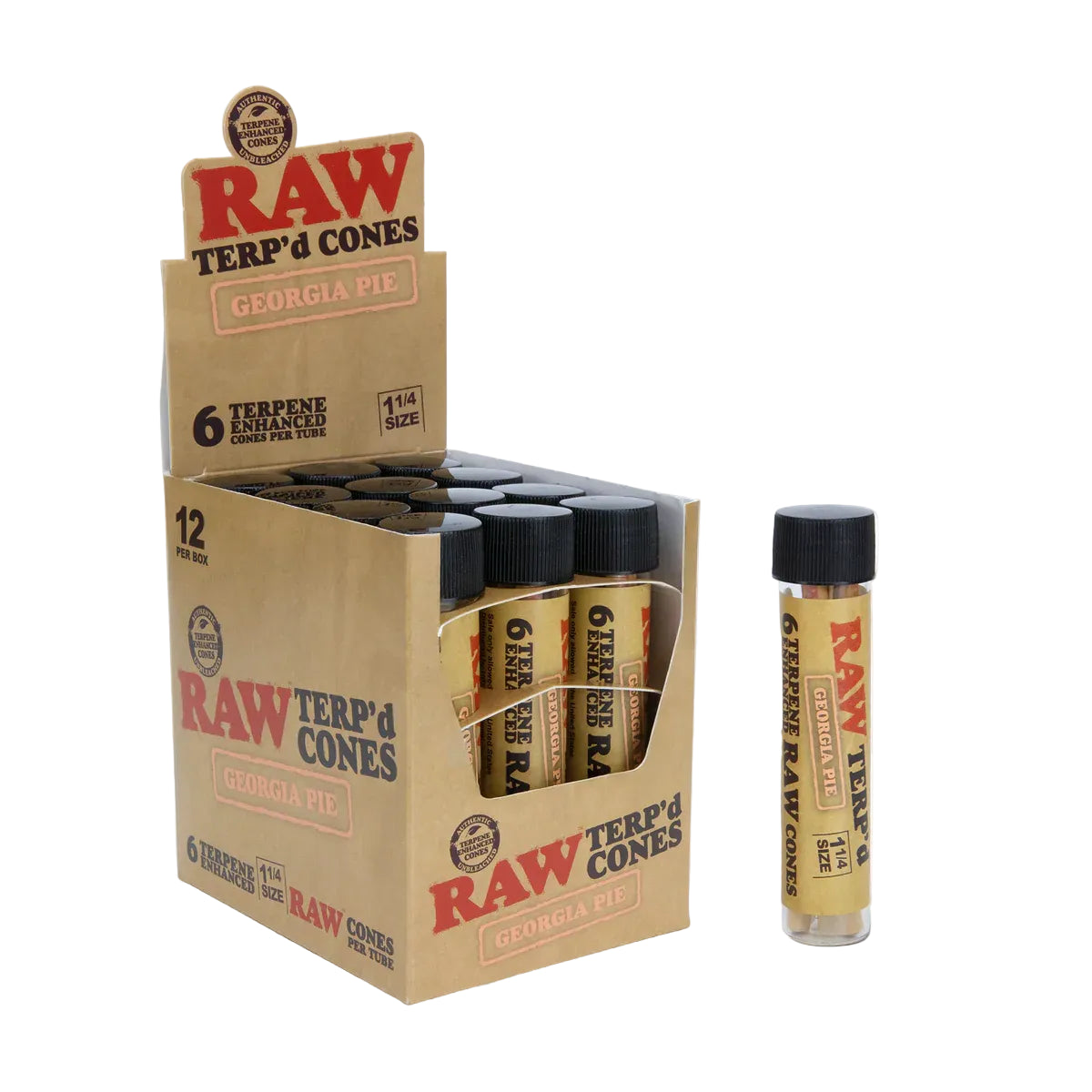 RAW Terp'd Infused Cones (1 1/4" 6-Pack | 12-Pack)