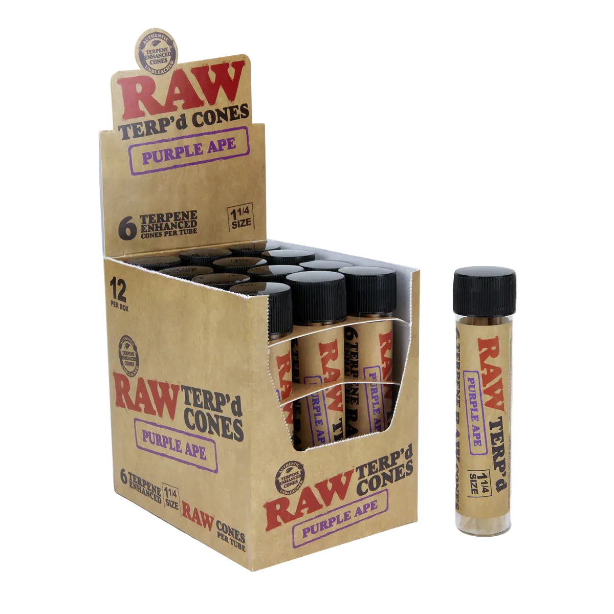 RAW Terp'd Infused Cones (1 1/4" 6-Pack | 12-Pack)