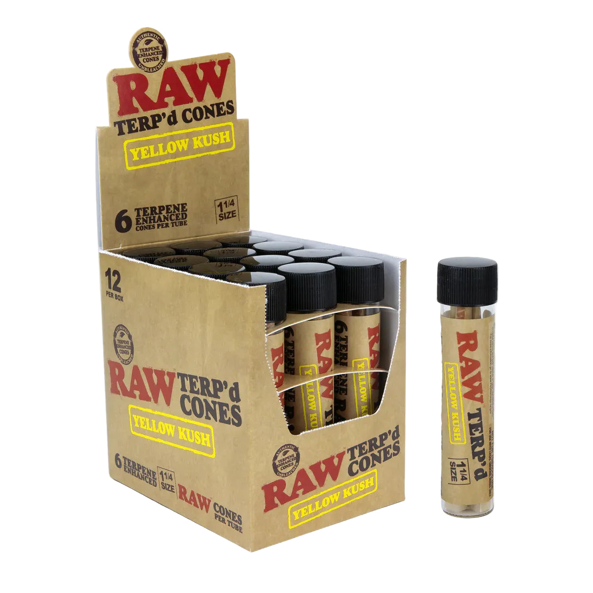 RAW Terp'd Infused Cones (1 1/4" 6-Pack | 12-Pack)