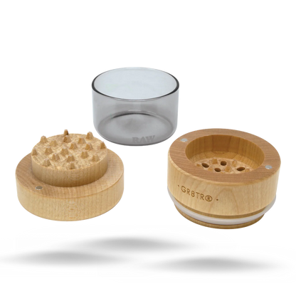 RAW Natural Wood 3-Piece Grinder
