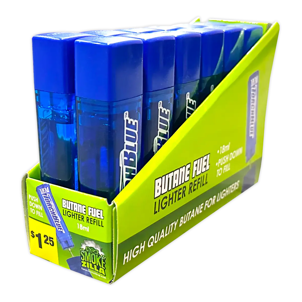 TorchBlue Refill de Butano para Encendedores (18ml | 12-Pack)