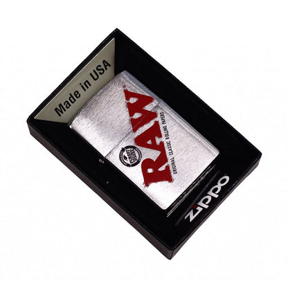 RAW Zippo Classic Lighter Brushed Chorme