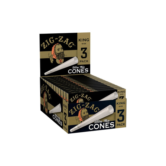 Zig Zag Ultra Thin Paper Cones (King Size / 1 1/4" | 24-Pack)